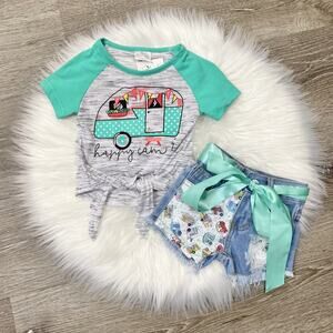Happy Camper Summer Set Size 9-12month‎ NEW